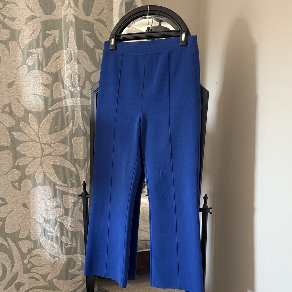 Theory Royal Blue Wide Leg Pants